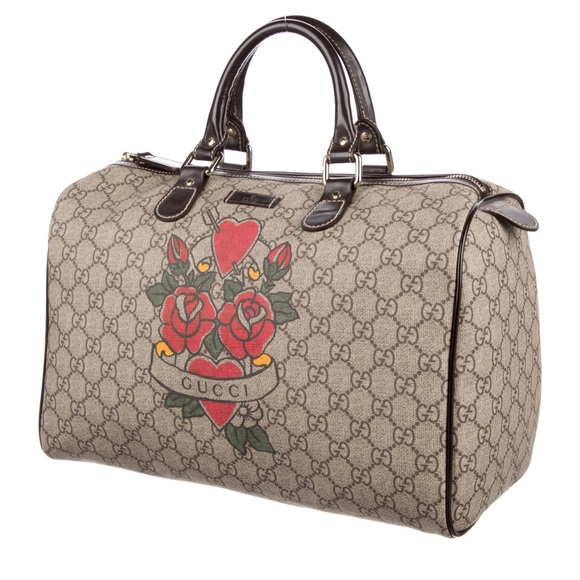 GG plus monogram medium tattoo heart joy Boston bag - Picture 2 of 4